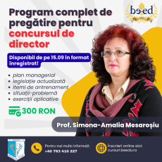 Program complet de pregătire pentru concursul de director