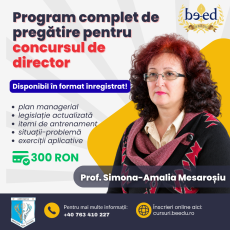 Program complet de pregătire pentru concursul de director