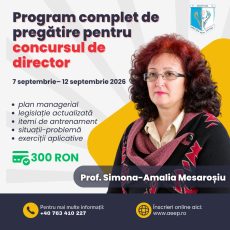 Program complet de pregătire pentru concursul de director